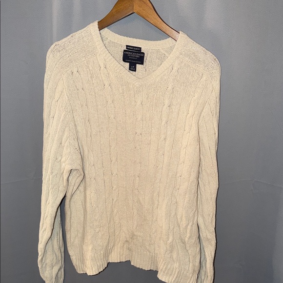 American Eagle Outfitters Sweaters - American Eagle Outfitters Women's V-Neck Sweater in Cream Cotton knit sweater
